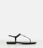 Gucci Interlocking G patent leather thong sandals