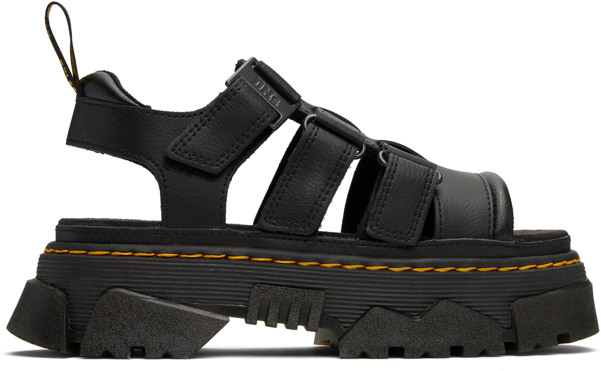 Dr. Martens Black Mattison 3 Strap Sandals Dr. Martens