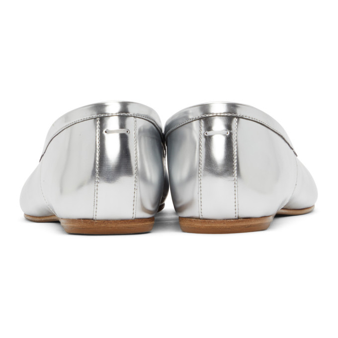 Maison Margiela Silver Tabi Ballerina Flats