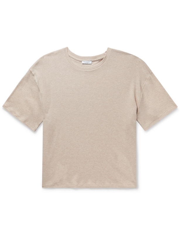 Photo: Deveaux - Reese Cotton-Jersey T-Shirt - Neutrals