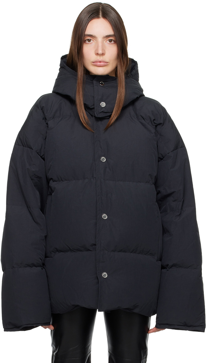 Nanushka puffer shop jacket black