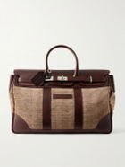 Brunello Cucinelli - Herringbone Canvas and Leather Weekend Bag