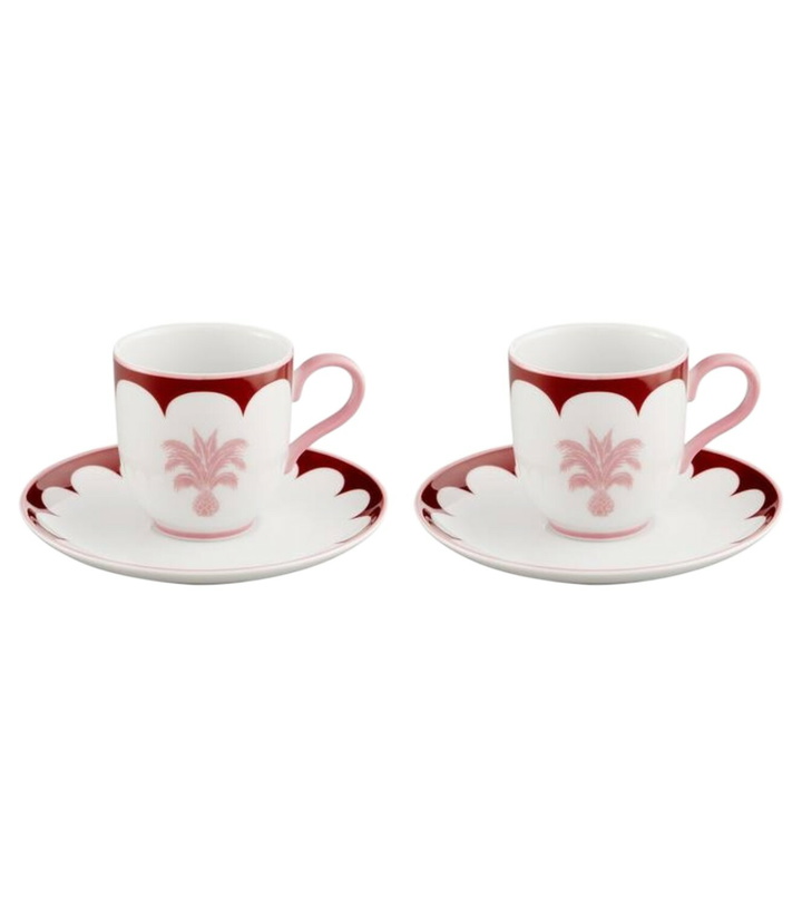 Photo: Aquazzura Casa Jaipur set of 2 espresso cups and saucers