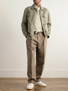 Brunello Cucinelli - Linen and Cotton-Blend Gabardine Overshirt - Brown