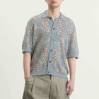 Corridor Men's Trellis Knit Shirt in Light Blue