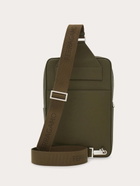 Ferragamo Mens Hug buckle sling bag in Green
