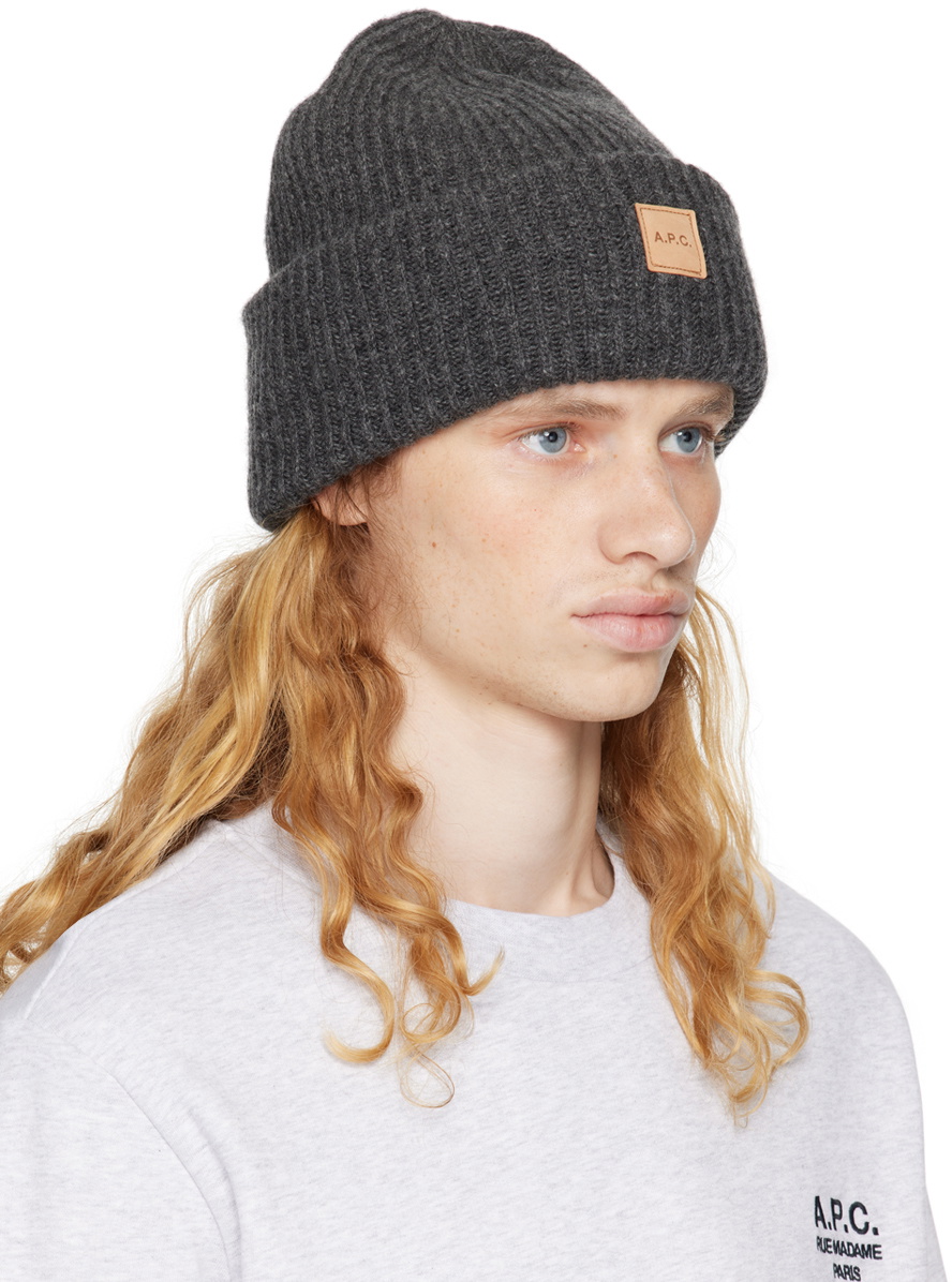 A.P.C. Gray Michele Knit Beanie