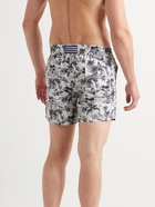 Atalaye - Carsyl Mid-Length Printed Recycled Swim Shorts - Black