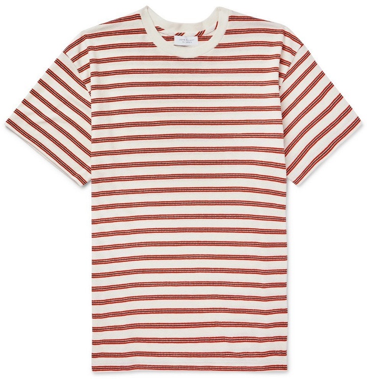 Photo: John Elliott - Striped Bouclé Cotton-Blend T-Shirt - Men - Red