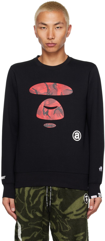 Photo: AAPE by A Bathing Ape Black Basic Sweatshirt