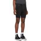 Ksubi Black Denim Chopper Shorts