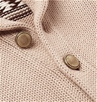 Brunello Cucinelli - Shawl-Collar Intarsia Cotton Cardigan - Men - Beige