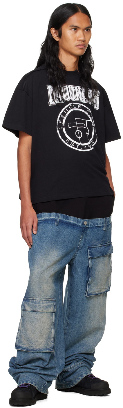 SPENCER BADU Blue Double Layered Jeans