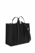 FENDI recycled ff jacquard fabric tote bag Black