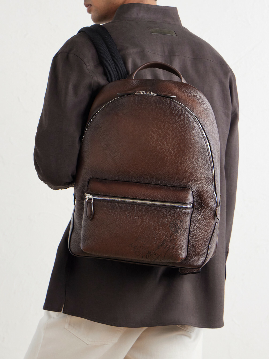 Berluti - Time Off Full-Grain Leather Backpack