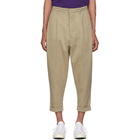 AMI Alexandre Mattiussi Beige Oversized Carrot Trousers