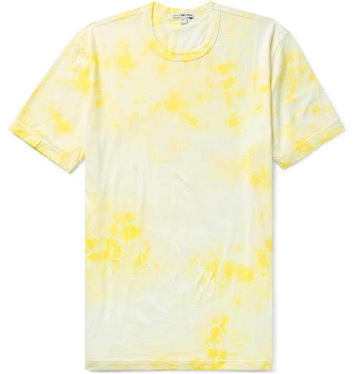 Photo: James Perse - Tie-Dyed Combed Cotton-Jersey T-Shirt - Yellow