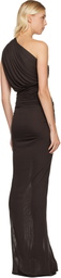 Rick Owens Lilies Brown Concordians Avra Maxi Dress