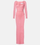 Alex Perry Semi-sheer mesh gown