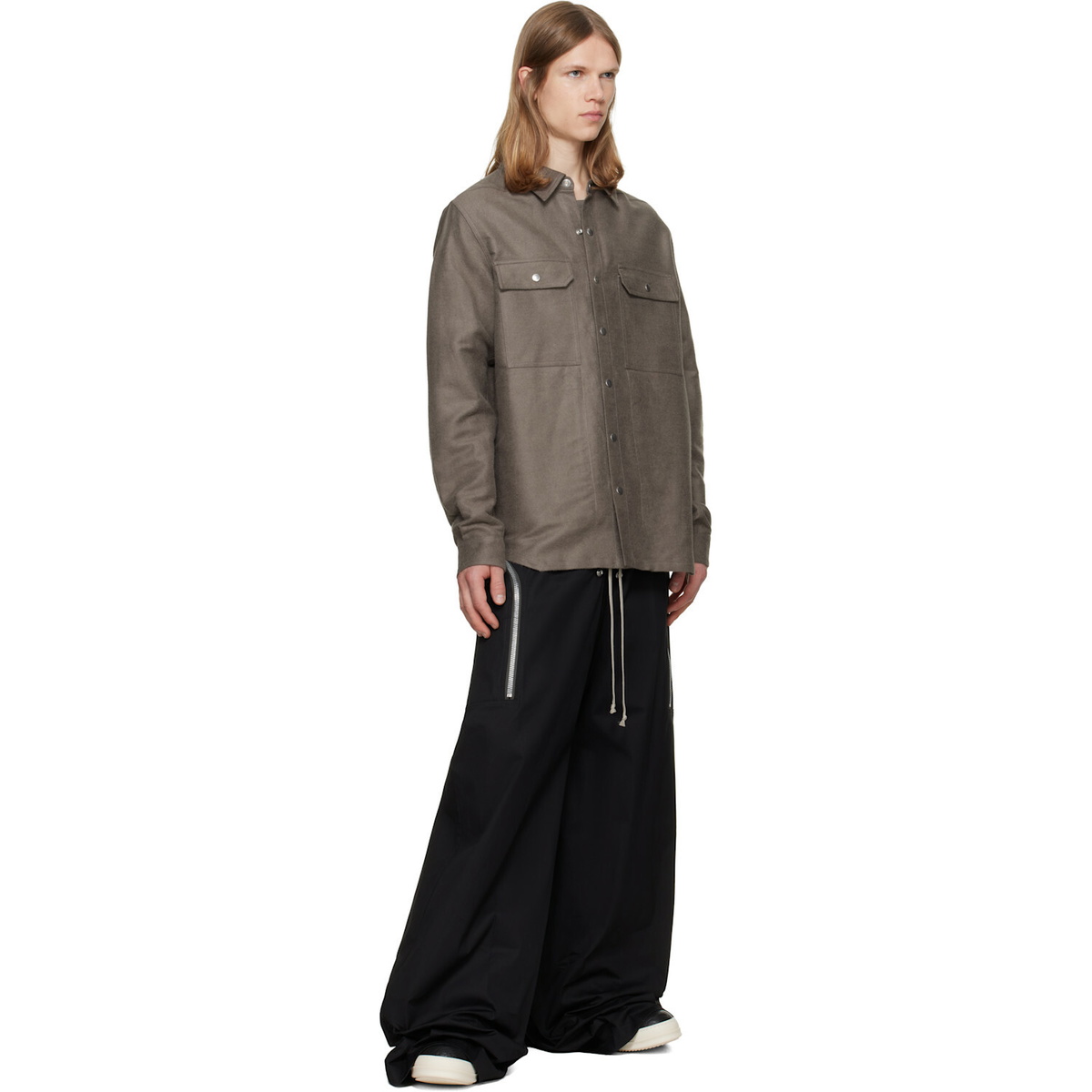 Rick Owens Gray Tower Overshirt