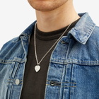 Human Made Men's Heart Necklace in Silver 