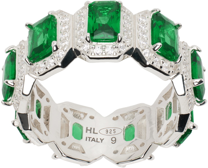 Photo: Hatton Labs Silver & Green Crown Eternity Ring