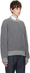 Thom Browne Gray Crewneck Sweatshirt