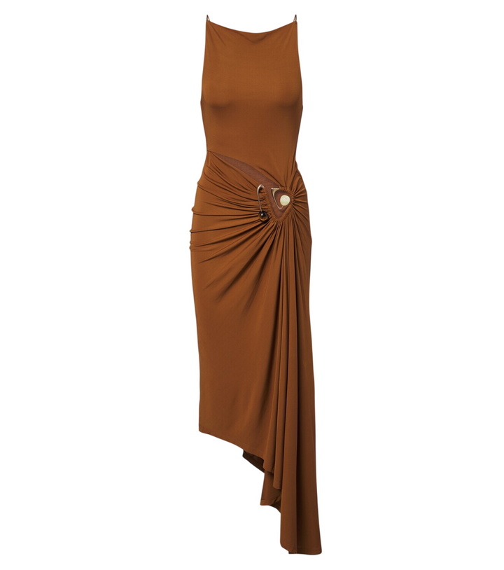Photo: Christopher Esber Veer Spiral Crystal draped midi dress
