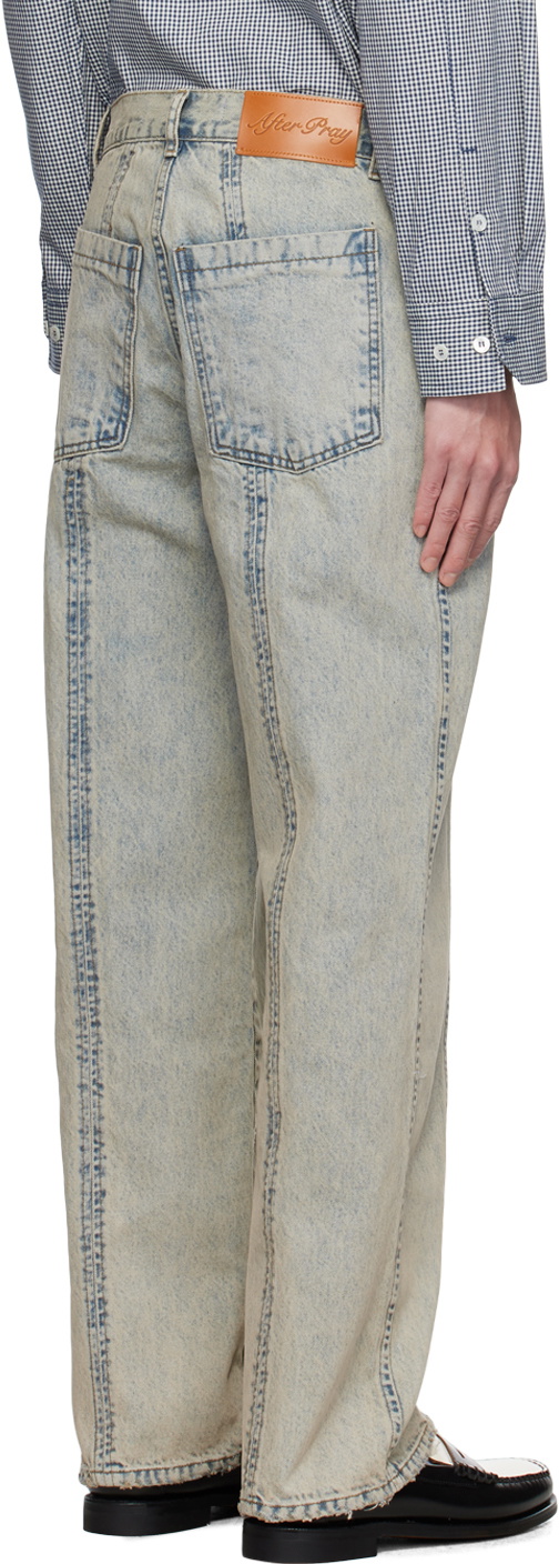 AFTER PRAY Blue Line Panel Jeans