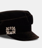 Roger Vivier Velvet newsboy cap