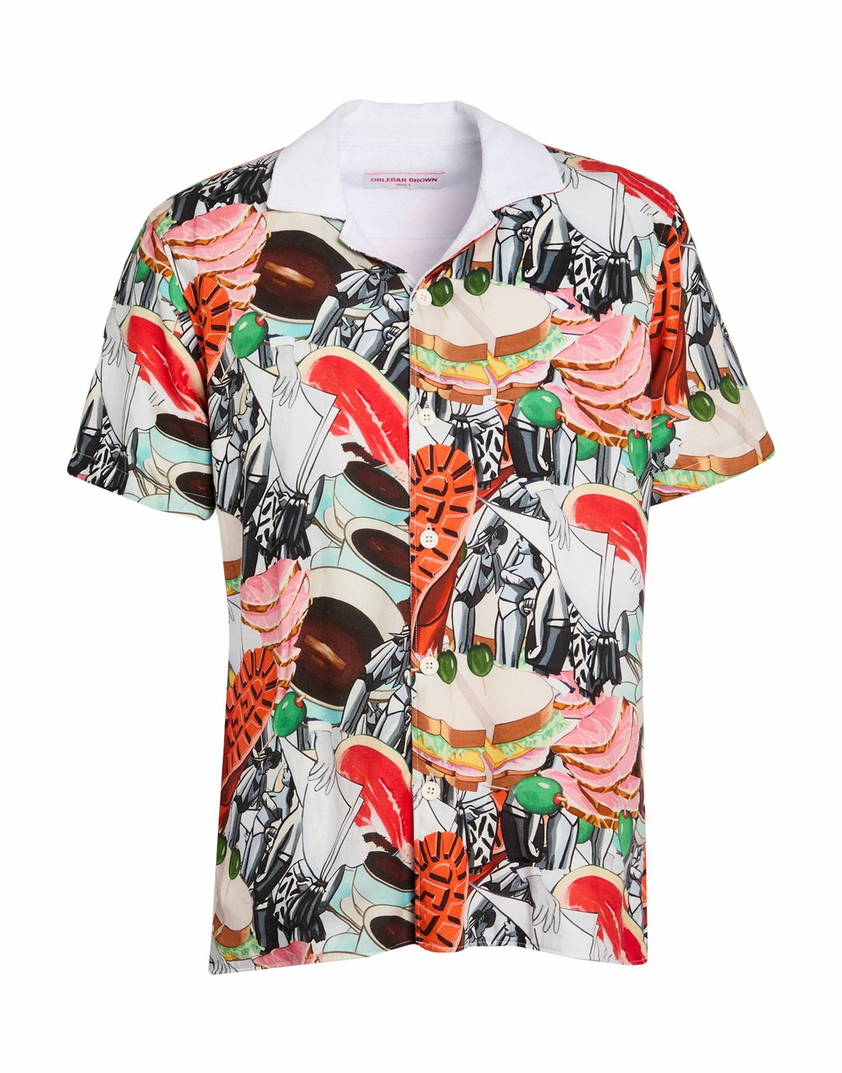 Orlebar Brown Mens Shirt in Red