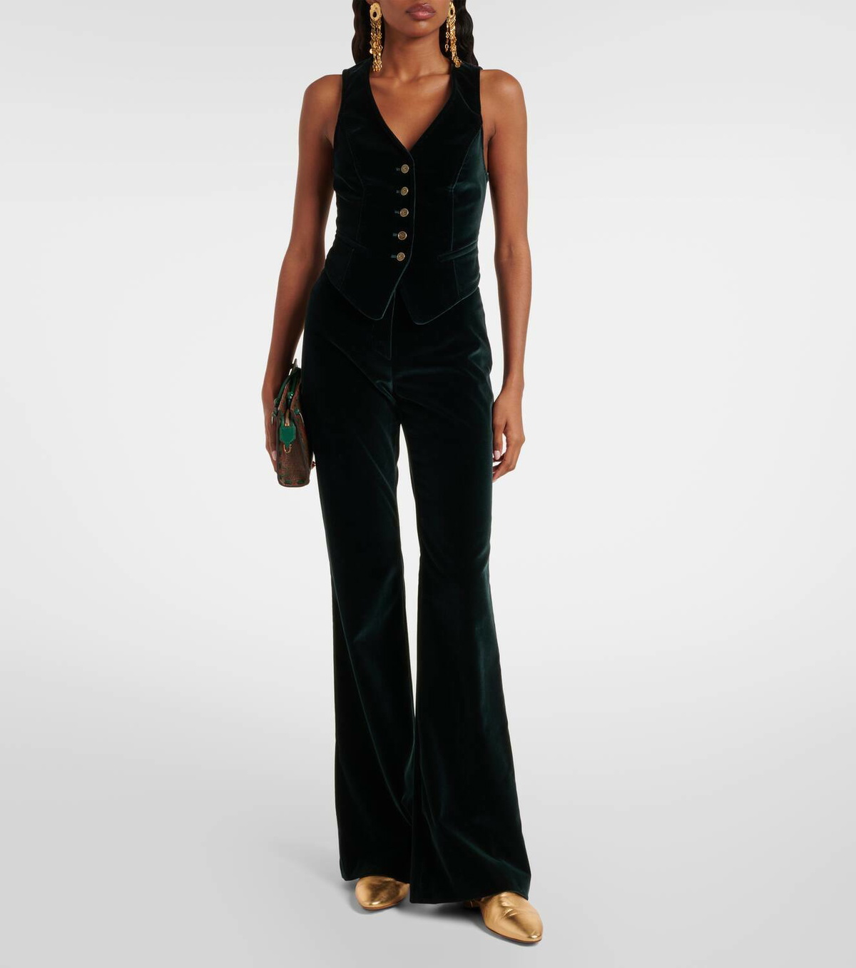 Etro Cotton velvet vest