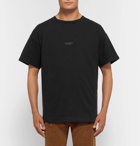 Acne Studios - Logo-Print Garment-Dyed Cotton-Jersey T-Shirt - Men - Black