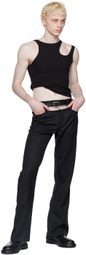 K.NGSLEY Black Romain Tank Top