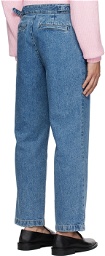 LE17SEPTEMBRE Blue Cinch Jeans