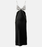 Dodo Bar Or Beatrice embellished silk satin dress