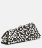 The Attico Long Night Small embellished leather clutch