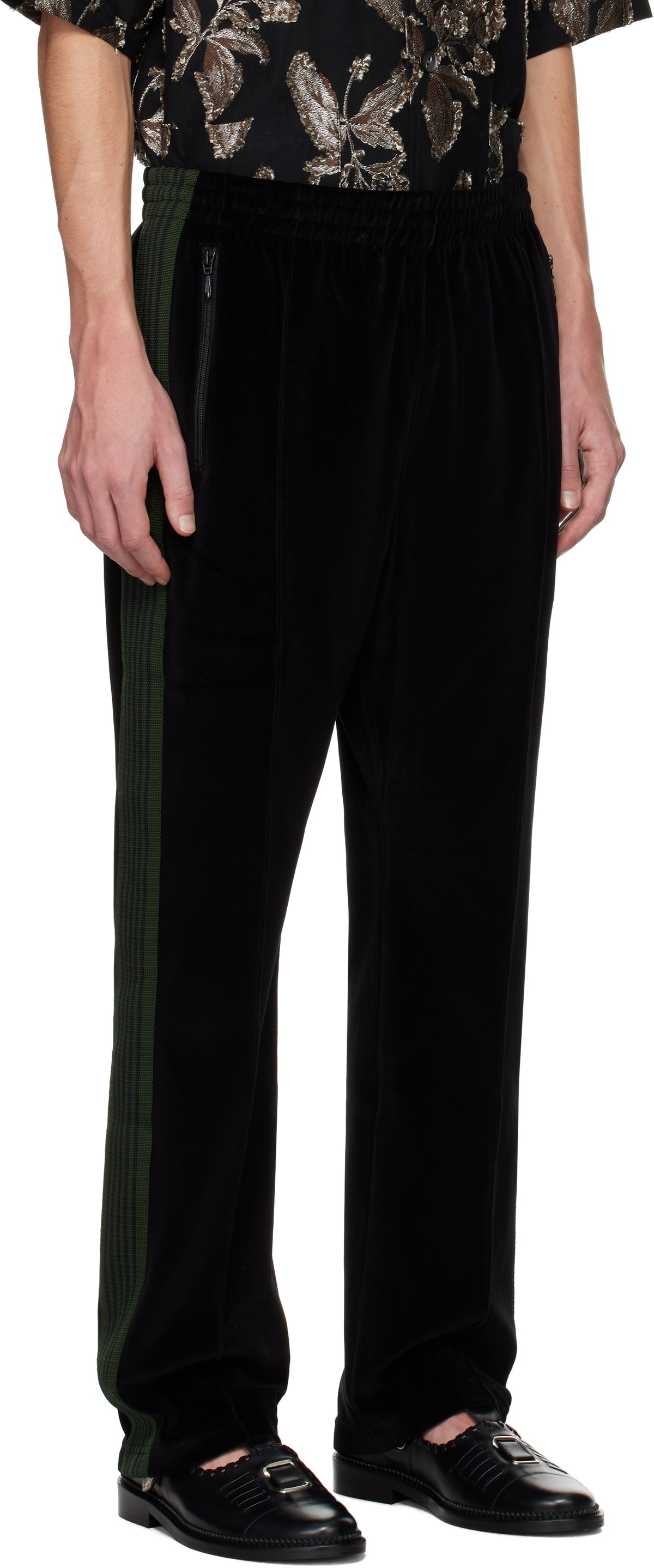 【未使用品】Needles 25SS Narrow Track Pant Green Narrow Track Pants by NEEDLES on Sale