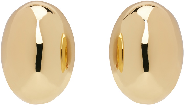 Photo: ANINE BING Gold Large Oval Dome Earrings