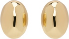 ANINE BING Gold Large Oval Dome Earrings