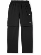 DIME - Convertible Straight-Leg Logo-Print Stretch-Nylon Trousers - Black