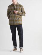 Mr P. - Checked Textured Virgin Wool Shirt - Yellow