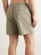 Mr P. - Straight-Leg Mid-Length Garment-Dyed Swim Shorts - Gray