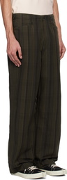 nanamica Brown Plaid Dock Trousers