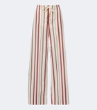 SIR Alva striped cotton wide-leg pants