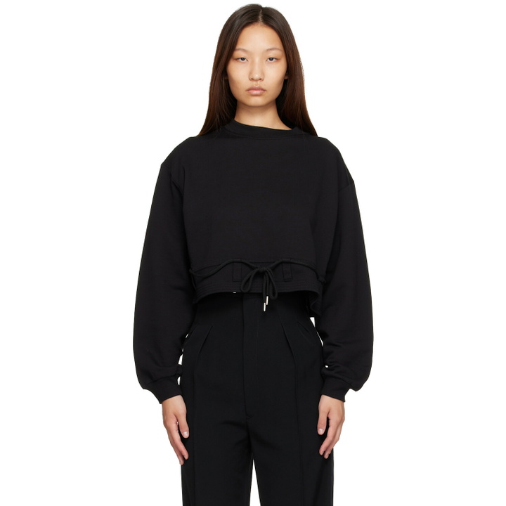 Photo: Dries Van Noten Black Cropped Sweatshirt