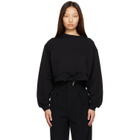 Dries Van Noten Black Cropped Sweatshirt
