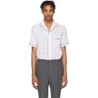 Officine Generale White and Navy Jeffrey Shirt