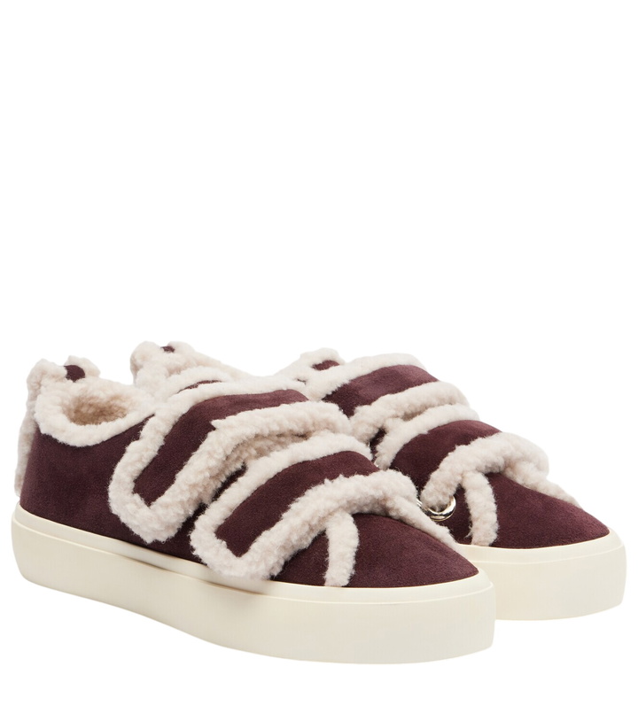 Photo: Inuikii Shearling-trimmed suede sneakers