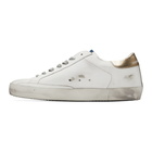 Golden Goose White and Red Superstar Sneakers